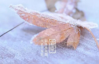 今日霜降：秋將逝，冬將至。